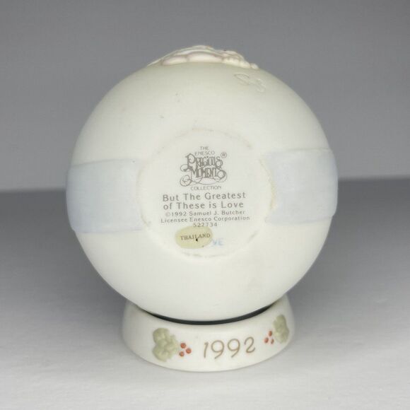 Precious Moments 1992 Christmas Ornament “But The Greatest Of These Is Love” - Picture 6 of 6